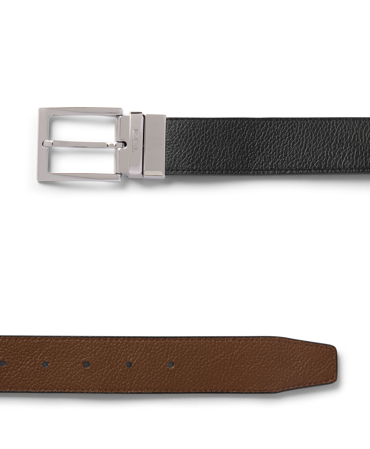 Belts Ceinture r&eacute;versible rectangulaire en cuir Saffiano, 35 mm