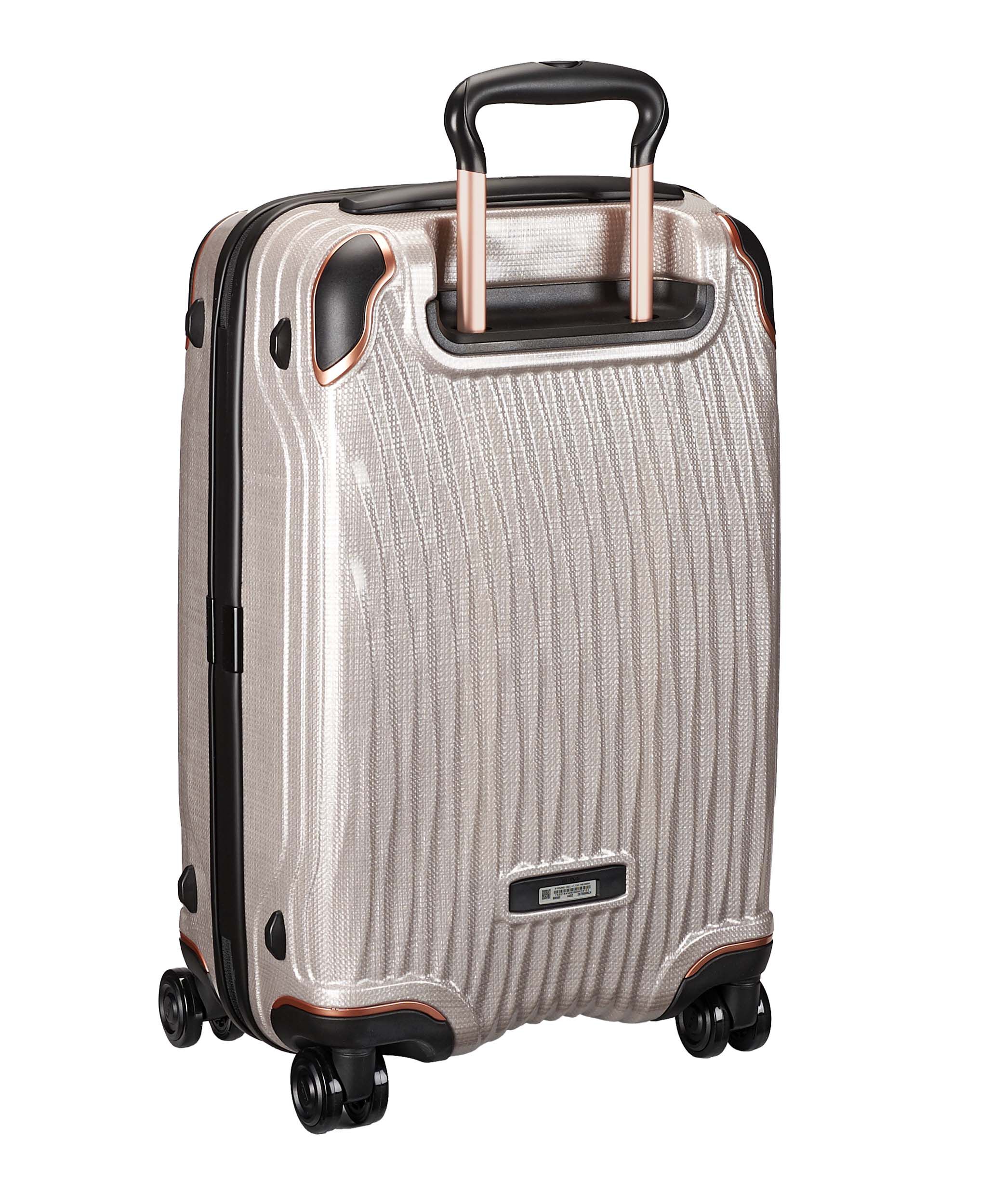 tumi silver luggage
