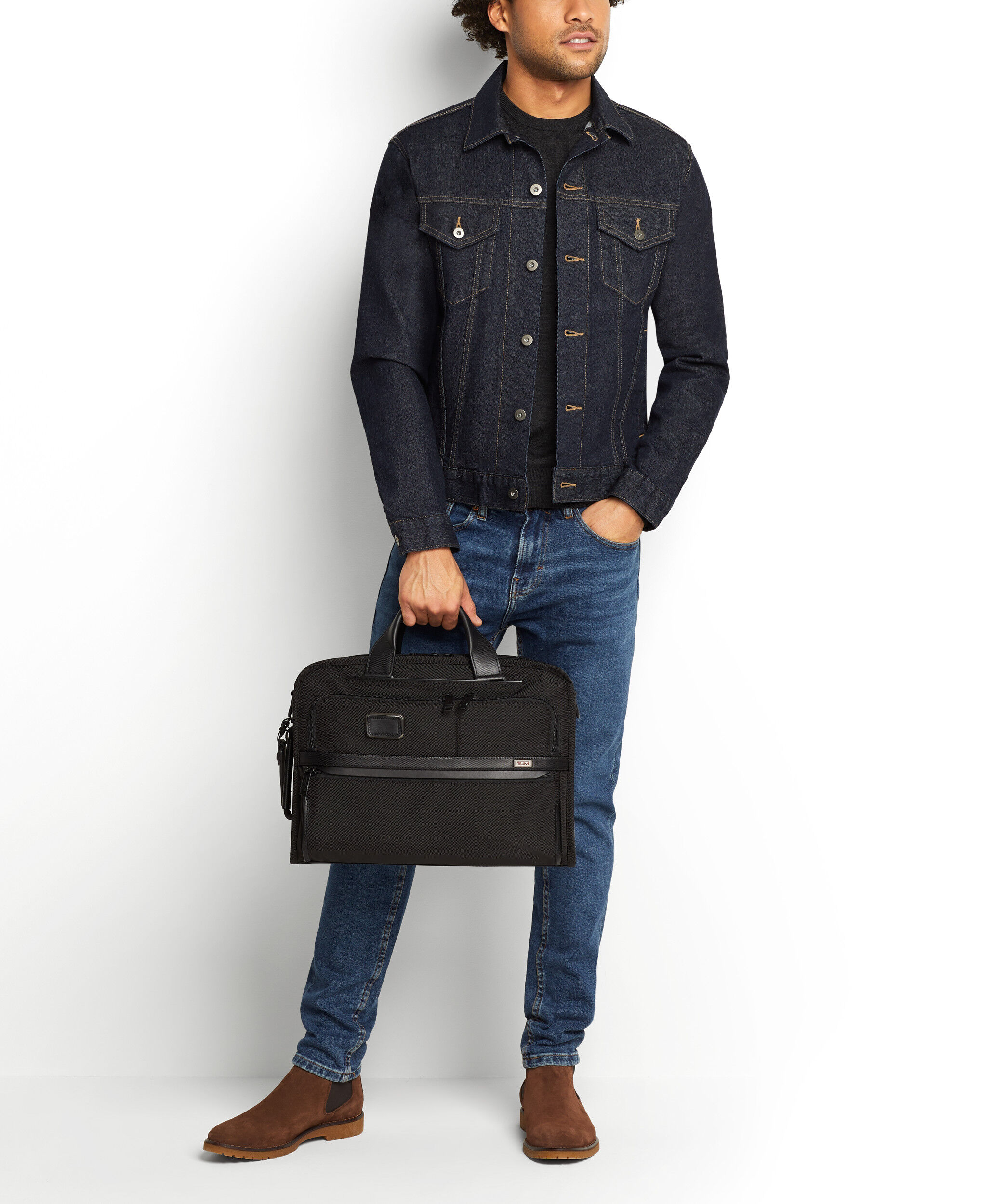 Alpha 3 Slim Three Way Briefcase Black | TUMI France