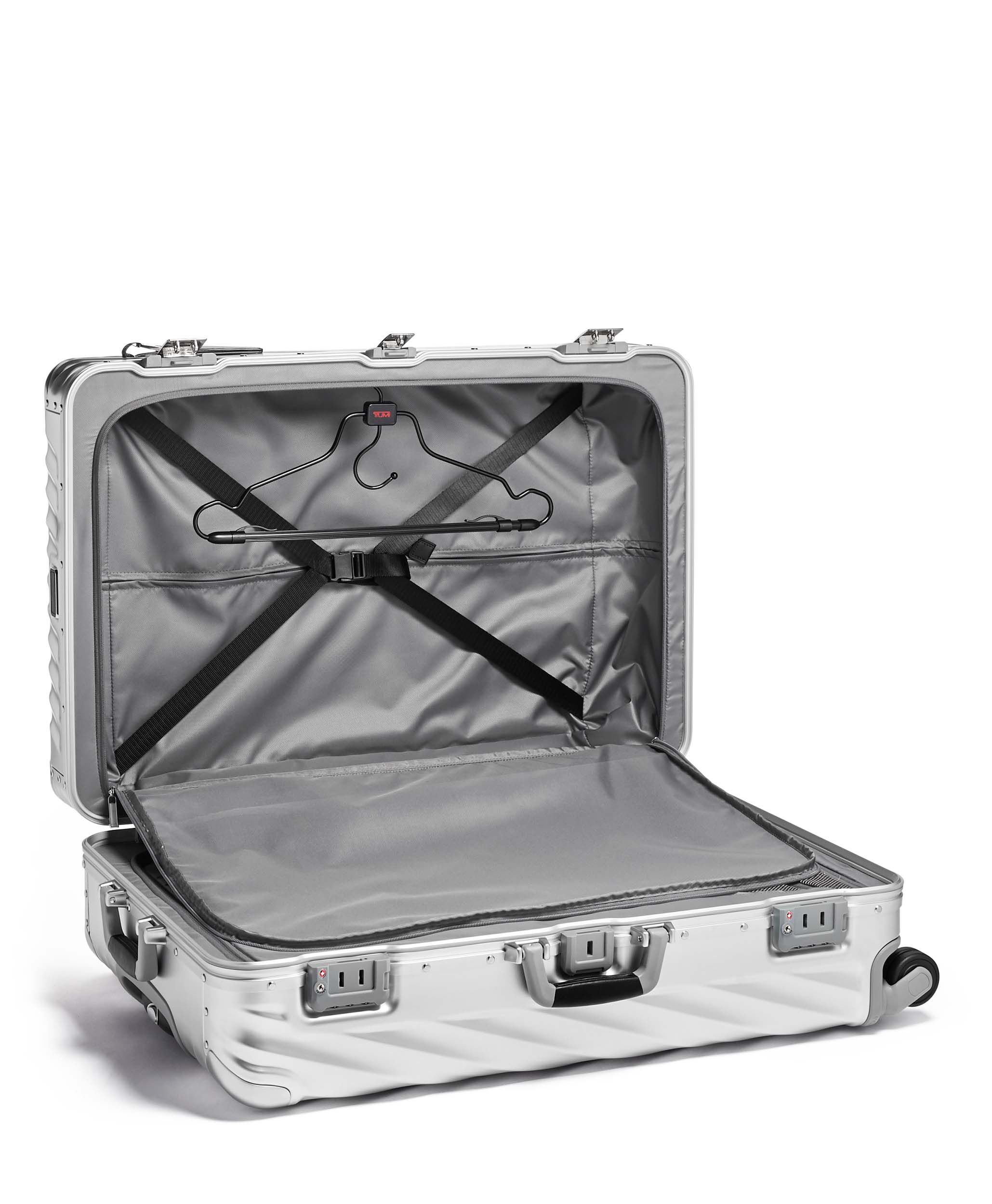 19 Degree Aluminium Extended Trip Checked Luggage 77,5 cm Silver