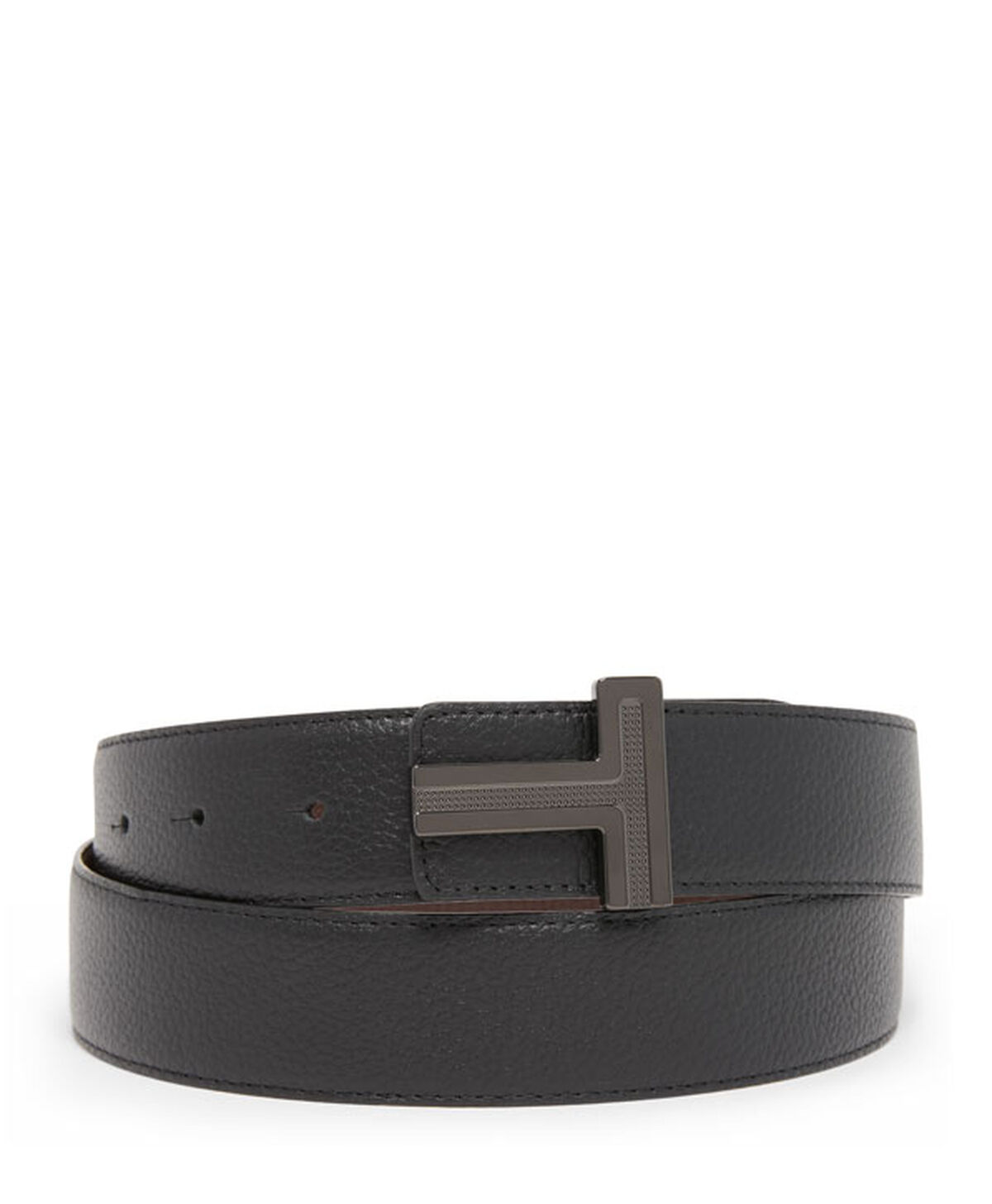 TUMI Ceinture en cuir réversible avec boucle en T, 35 mm